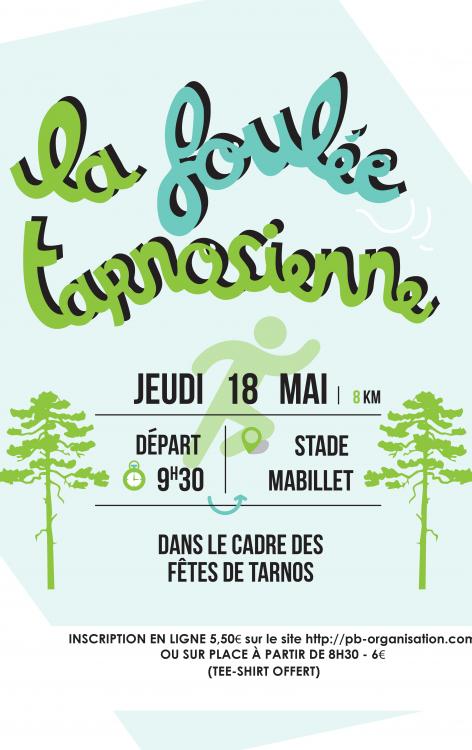 Affiche de la Foulée tarnosienne course de 8 km Tarnos Landes