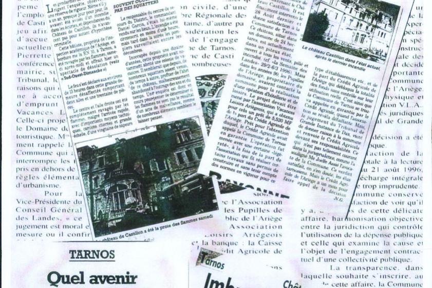 Articles de presse sur la situation de Castillon dans les années 1990. Fonds documentaires de la Ville de Tarnos